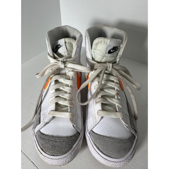 Nike Blazer Mid 77 Vintage Shoes Orange Swoosh 4y - Picture 5 of 5
